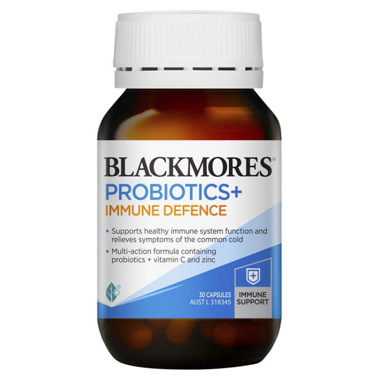 Blackmores Probiotics Immune Defence แบลคมอร์ส โปรไบโอติก Immune Defence 30 แคปซูล หมดอายุ 31/12/2021