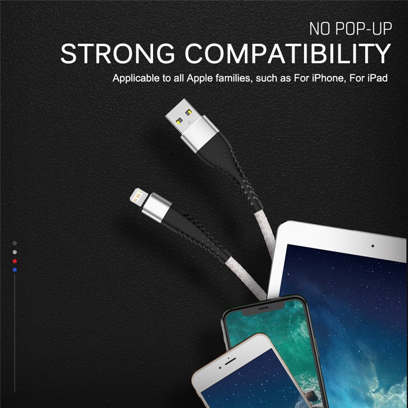 3A Quick Charge USB Cable For iPhone 12 11 Pro X Max 5s 6 6s 7 8 Plus ...