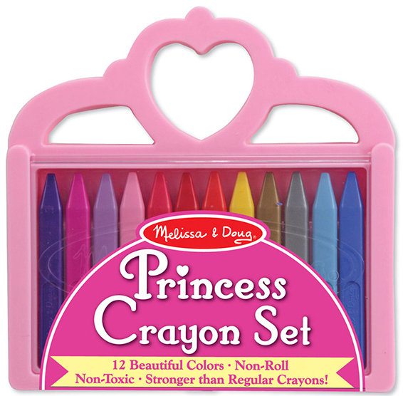 [12สี] รุ่น 4155 สีเทียนรุ่นเจ้าหญิง 12 สี Melissa & Doug Princess Crayon Set  รีวิวดีใน Amazon USA non-toxic washable ล้างออกได้ มาลิซ่า 2-10 ขวบ