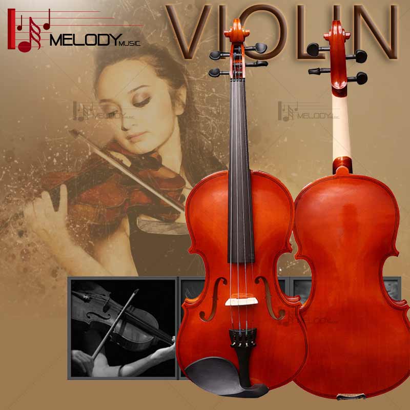 ไวโอลิน ทำจากไม้เนื้อแข็ง ขนาด 4/4 60CM Violin
