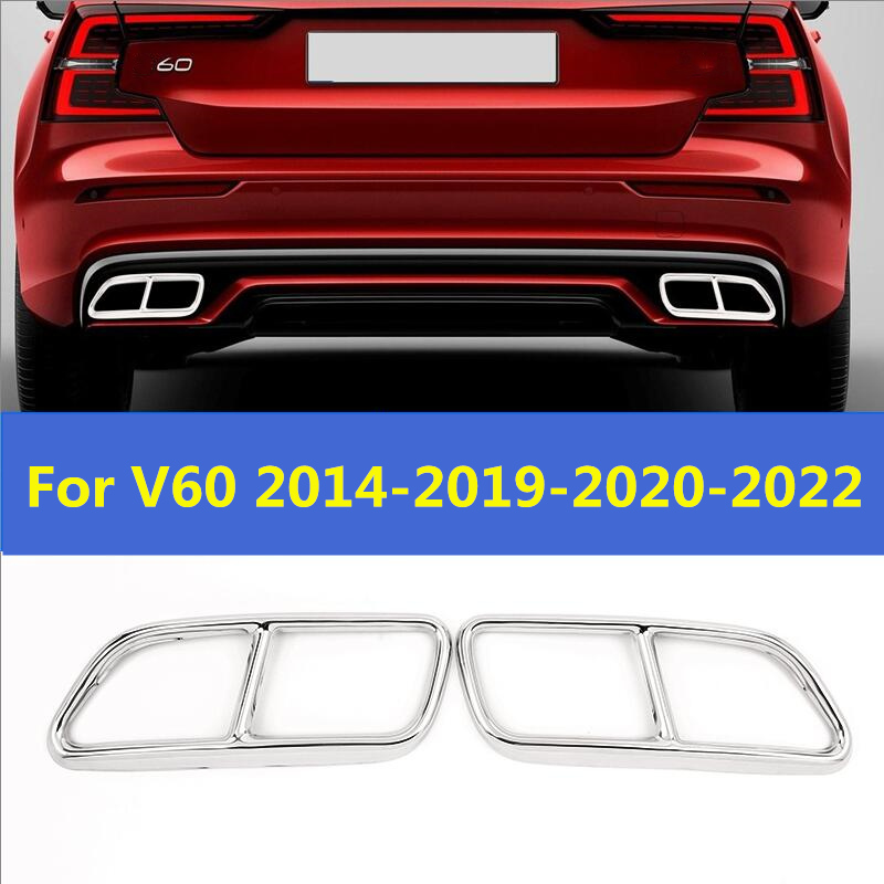 For VOLVO V60 2014-2019-2020-2021 Stainless steel Accessories Car Rear ...