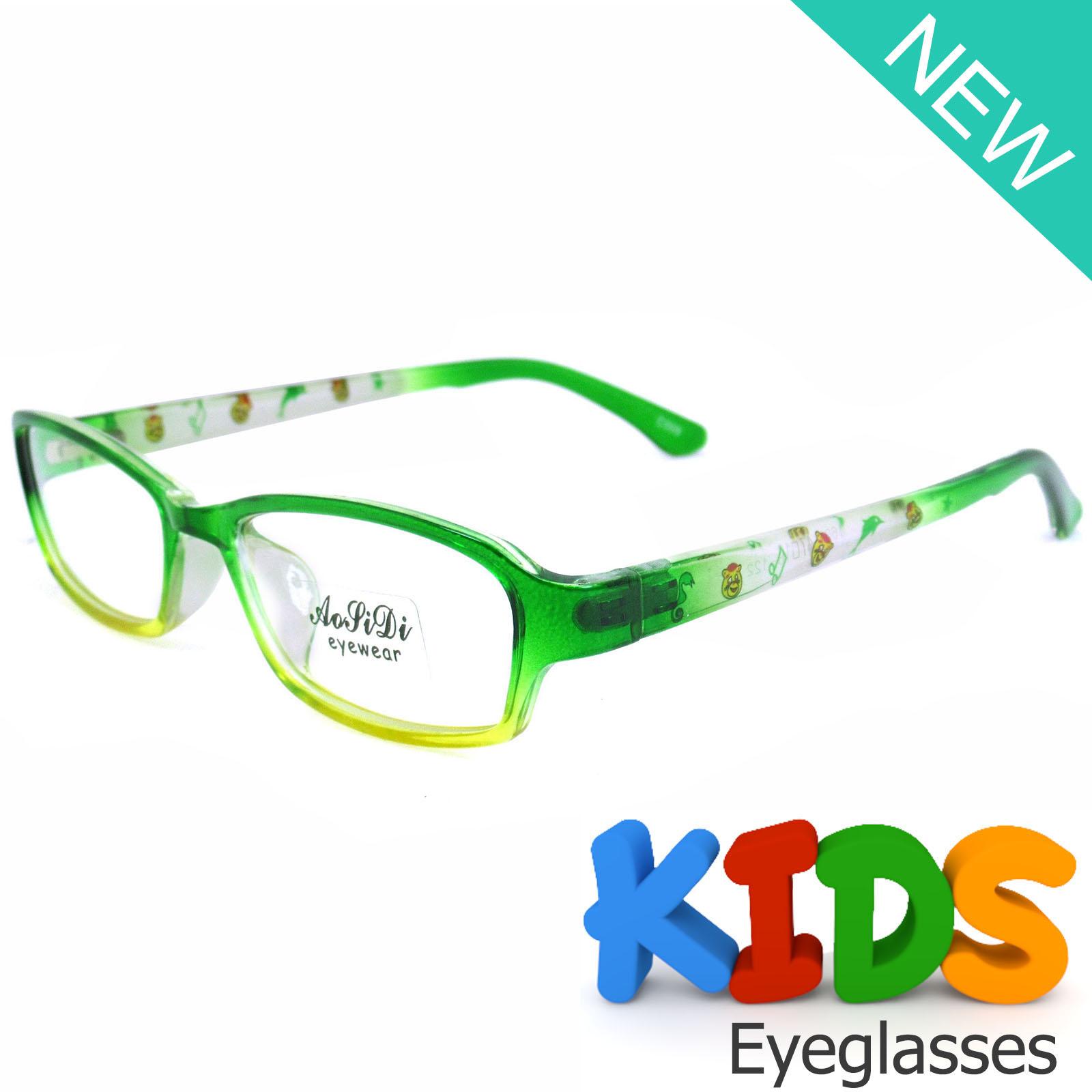 แว่นตาเกาหลีเด็ก Fashion Korea Children แว่นตาเด็ก รุ่น 1601 C-9 สีเขียวไล่สี กรอบแว่นตาเด็ก Rectangle ทรงสี่เหลี่ยมผืนผ้า Eyeglass baby frame ( สำหรับตัดเลนส์ ) วัสดุ PC เบา ขาข้อต่อ Kid leg joints Plastic Grade A material Eyewear Top Glasses