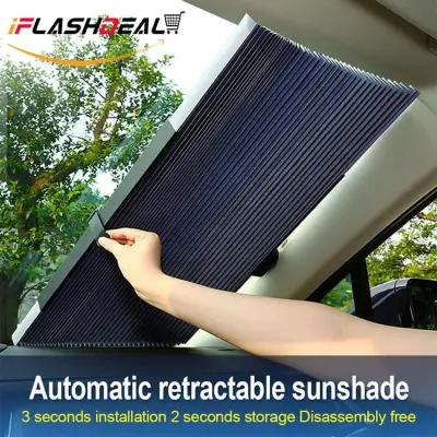 【Big Promotion】iFlashDeal Automatic Car Sunshade Foldable Car Windshield Sun Shade Sunscreen Adjustable Sunshade for car Windshield Sun Protection