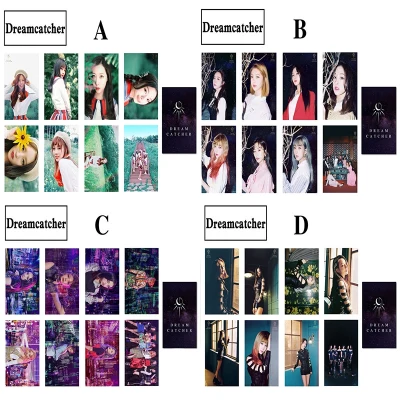 8 Pcs/Set Kpop Dream Catcher Album Double sided Small Card Picture Card Postcard Decoration Supplies Fan GiftsStationery Set