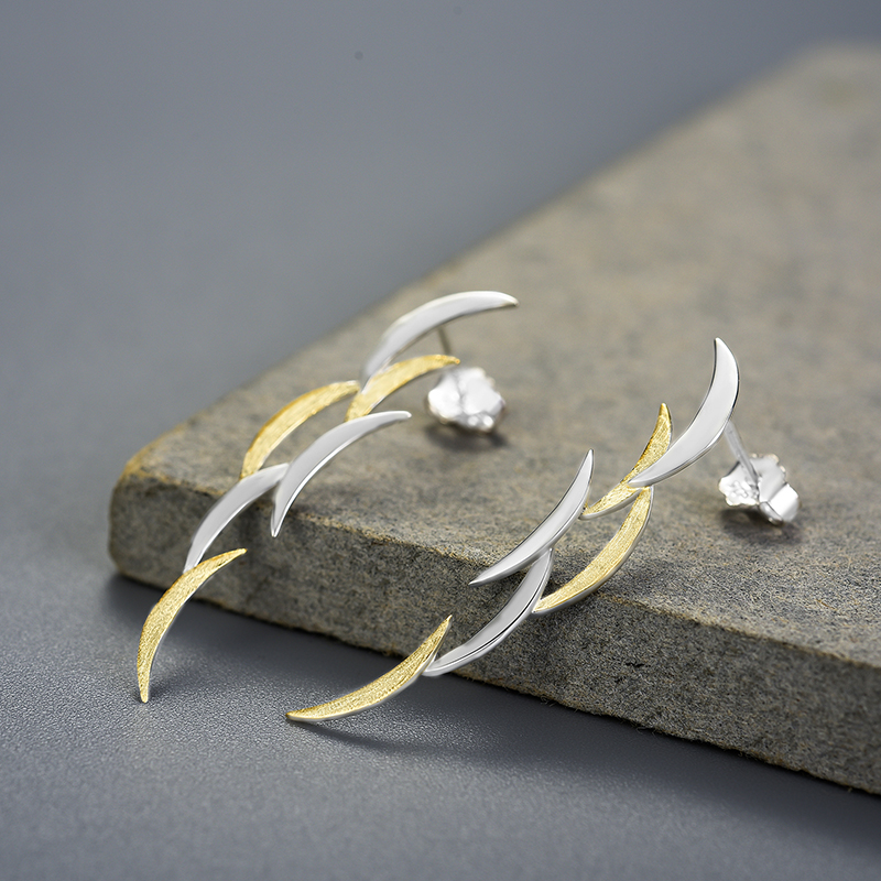 Diamond & Oxidised Silver Miladi Earrings Short - Tomfoolery London