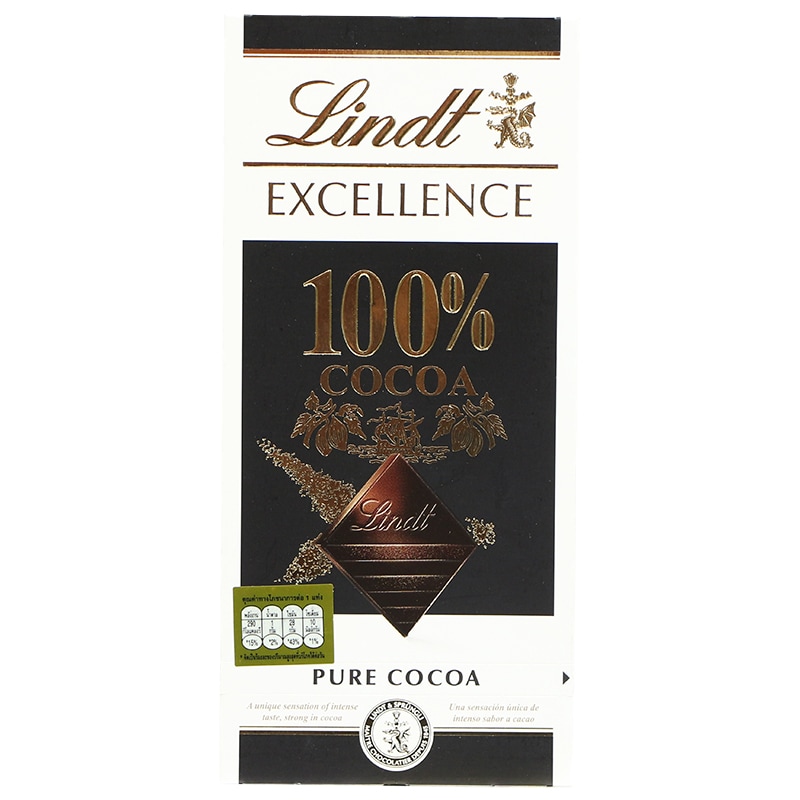 Lindt Lindt Excellence 100Percent Chocolate 50 g. Lazada.co.th