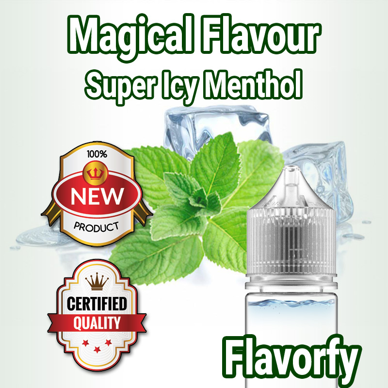 Magical Flavour Super Icy Menthol 9002 - กลิ่นเมนทอล สูตรเย็นพิเศษ 9002 - กลิ่นผสมอาหาร - ผ่านการรับรองจาก อย. ประเทศไทย บรรจุและขายโดย Flavorfy กลิ่นผสมอาหารอเนกประสงค์ เหมาะสำหรับ ลูกอม, กัมมี่, น้ำผลไม้, เบเกอรี่, ไอศครีม, ของเหลวอื่่นๆ
