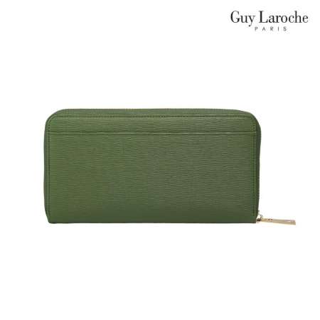 Guy Laroche กระเป๋าธนบัตรทรงยาวซิปรอบ รุ่น SUBERBAN [ สีเขียว ] - AGP3685GRX