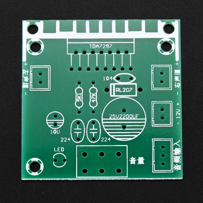 Tda7297 Amplifier Board Spare Parts Dc 12V Grade 2.0 Dual Audio