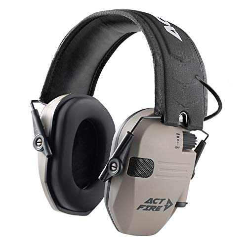 ACT FIRE Shooting Earmuffs, Electronic Hearing Ear Protection for Range