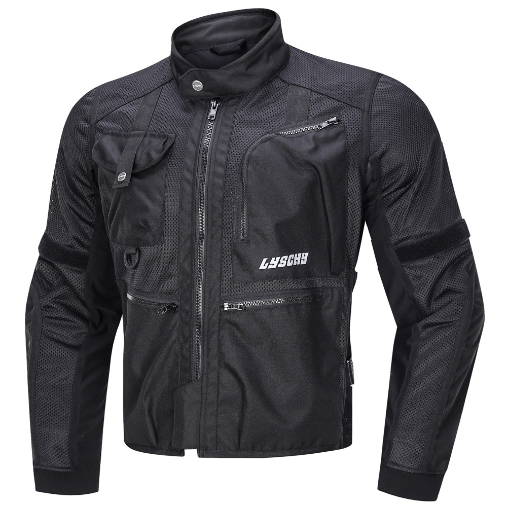 LYSCHY เสื้อแจ็กเก็ตจักรยานยนต์ผู้ชายฤดูร้อน Moto แจ็คเก็ตขี่ Breathable รถจักรยานยนต์เต็มรูปแบบป้องกัน Motocross Motorbiker เสื้อผ้า