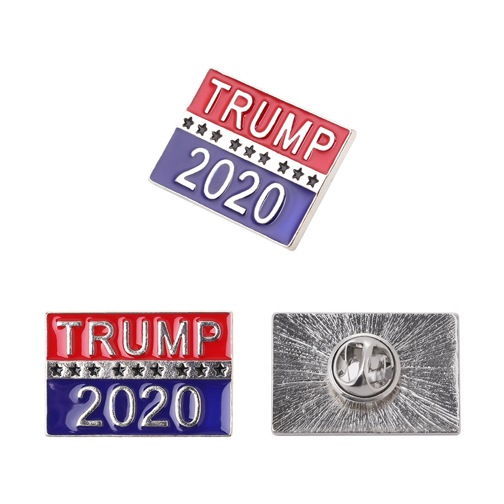 XYUR9C4FW ของขวัญเครื่องประดับตั้งการเมือง Trump 2020 Pin America President Badge Republican แคมเปญการเมืองเข็มกลัด