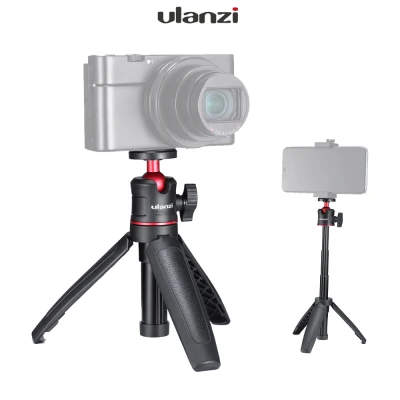 Ulanzi MT-08 Tripod ฺBlack 1/4 Screw To DSLR Cameras Smartphone ขาตั้งกล้อง ขาตั้งสำหรับสมาทโฟนและกล้องขนาดเล็ก สีดำ
