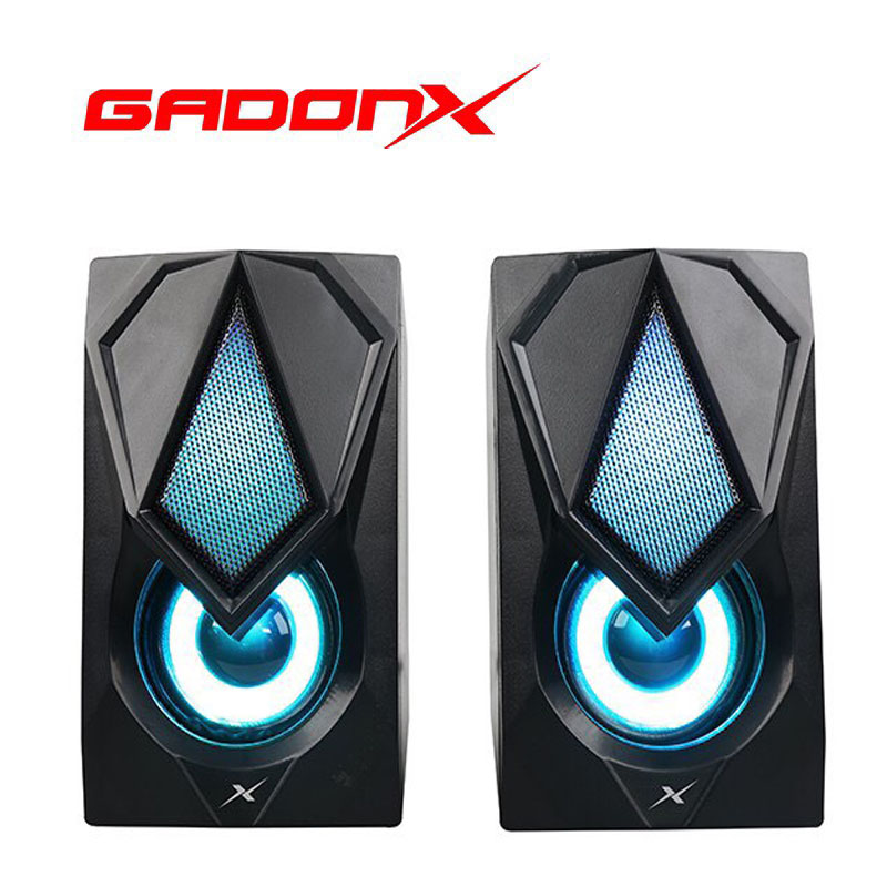 GADONX SG-119  ลำโพงคู่มีไฟ เสียงดี 2.0 STEREO RGB GAMING SPEAKERS