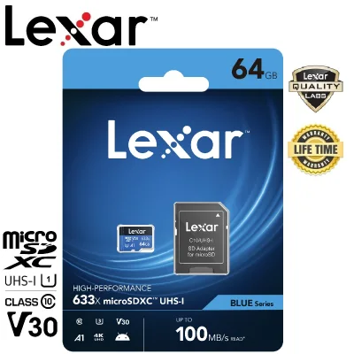 Lexar 64GB Micro SDXC 633x High Performance with SD Adapter