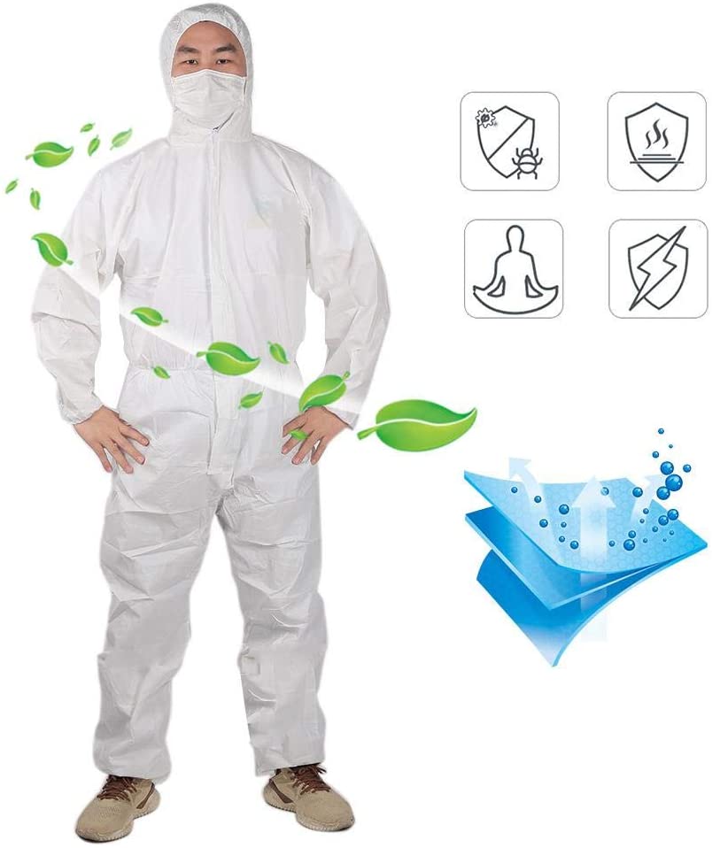ชุดป้องกัน ฝุ่น เชื้อ น้ำลาย คลุม สารเคมี แพร่กระจาย ใช้ในโรงพยาบาล สำหรับพ่นสี PPE ละอองน้ำ บริการเก็บเงินปลายทาง