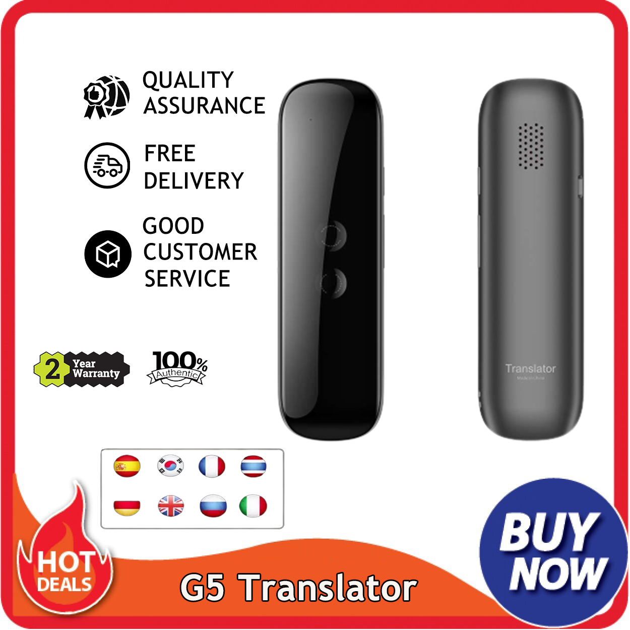 เครื่องแปลภาษา Loyal Gadgets รุ่น G5F1 Pro Voice Translator แปล 88ภาษา แปลออฟไลน์  12ภาษา มีกล้องแปลภาพ ต่อบลูทูธได้(ต่อหูฟังลำโพง) เมนูภาษาไทย - Xingjinss -  Thaipick