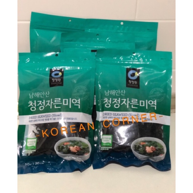 ▼☁♟  สาหร่ายแห้ง ออแกนิก วากาเมะ เกาหลี 50ก ?ตามรูป ไม่แบ่งขาย?ORGANIC Korean Dried Seaweeds  สาหร่าย สำหรับยำ-มิโซะซุป