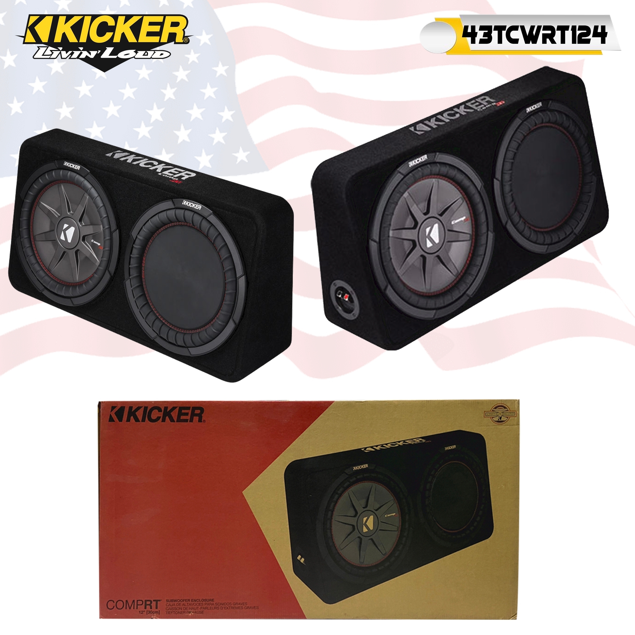 Kicker best sale comprt 43tcwrt124