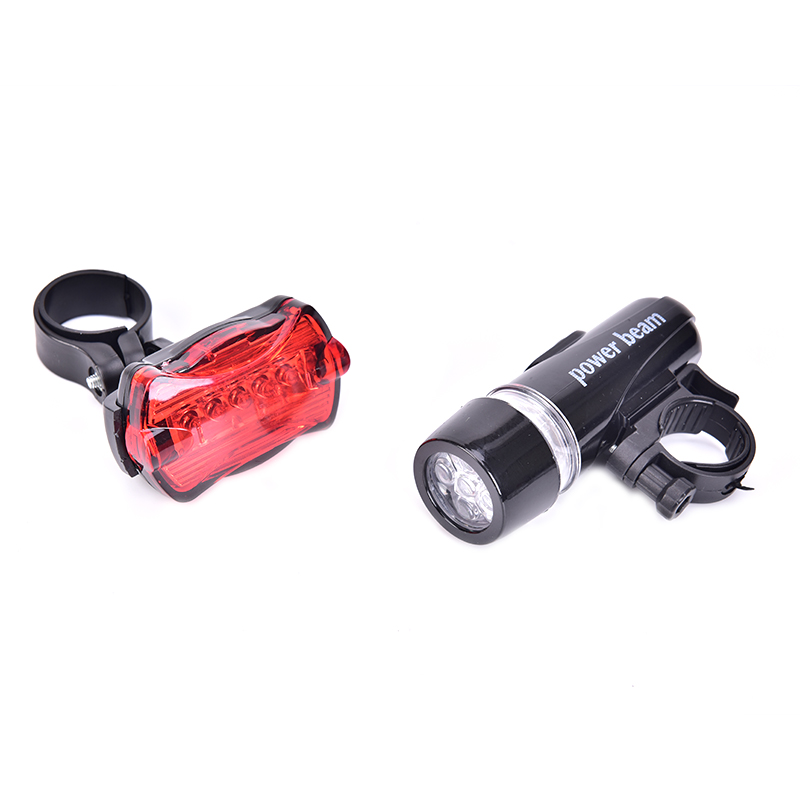 Waterproof LED Lamp Bike Bicycle Front Head Light Rear Safety Flashlight 1 Set