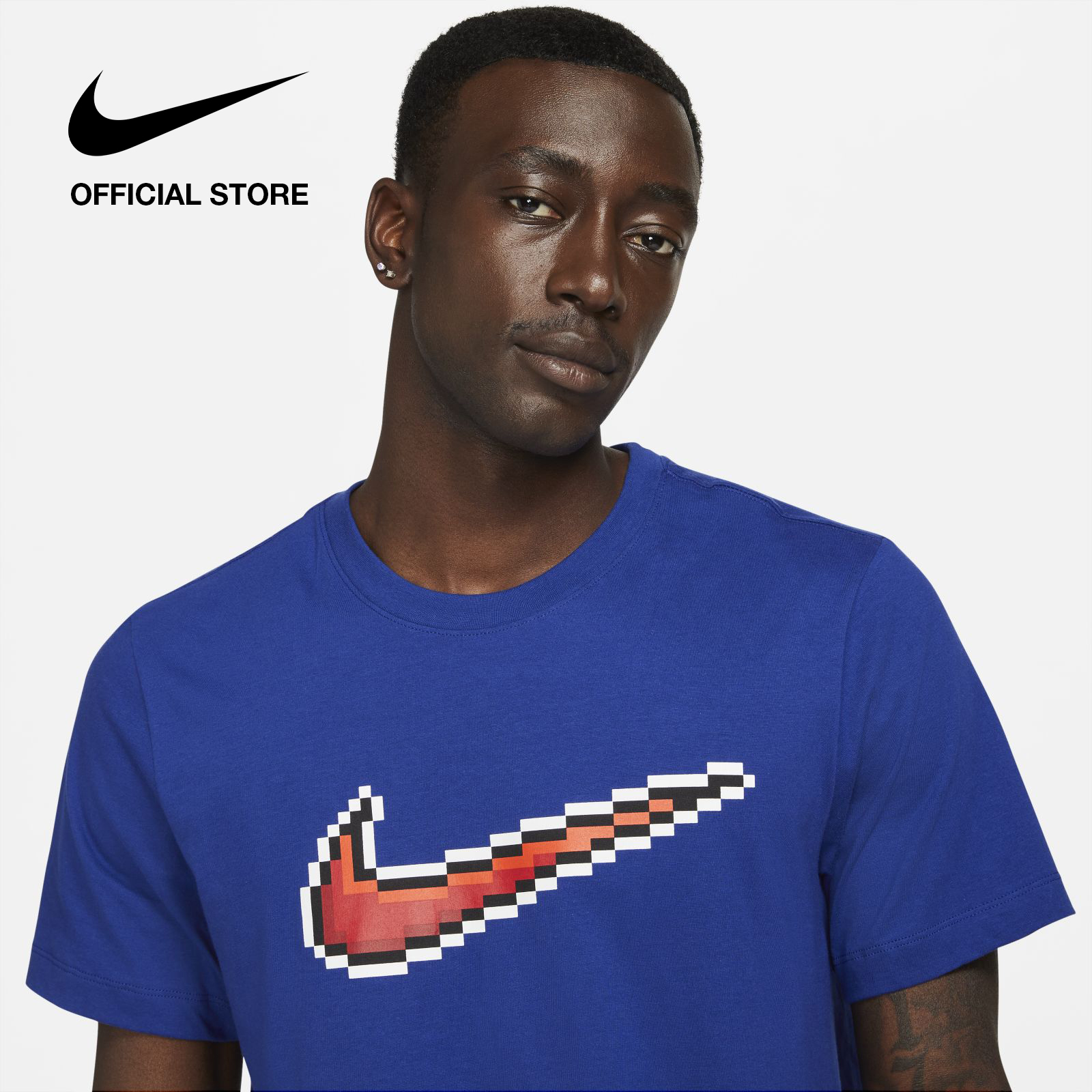 Nike Men's Swoosh T-Shirt - Blue เสื้อยืดผู้ชาย Nike Swoosh - สีฟ้า