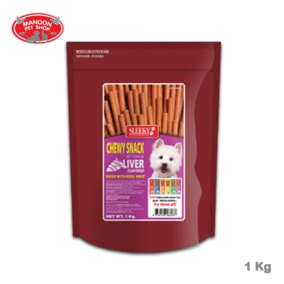 [MANOON] SLEEKY Chewy Stick Liver Flavored รสตับ 1 กิโลกรัม (ชนิดแท่ง)