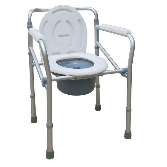 เก้าอี้นั่งถ่าย  อาบน้ำ อลูมิเนียม 2 IN 1 พับได้ ทำจากอลุมิเนียม พับได้ขนาดพกพา