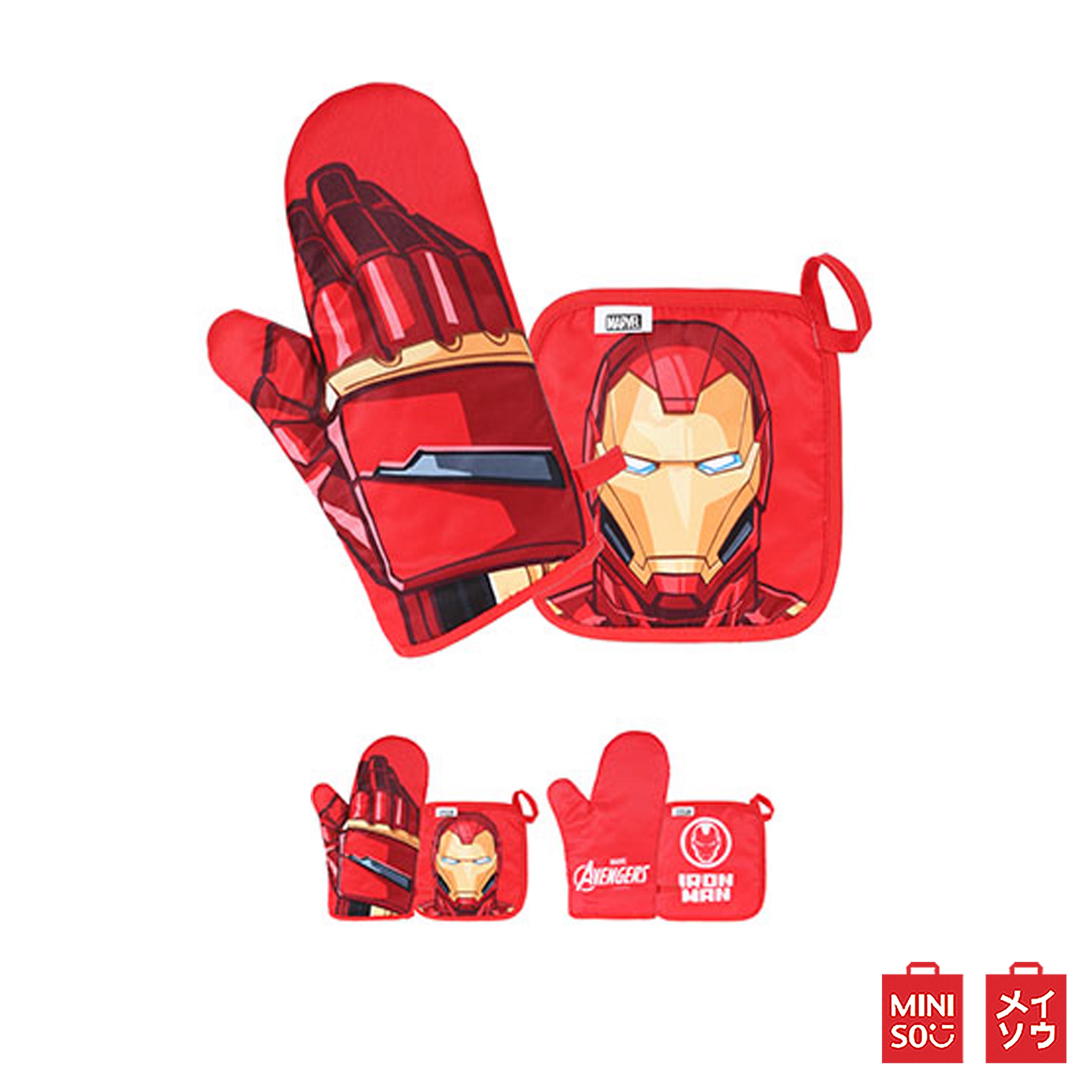 MINISO x MARVEL ถุงมือป้องกันความร้อน พร้อมแผ่นรองหม้อ Marvel Comics (สุ่มคละลายส่ง)