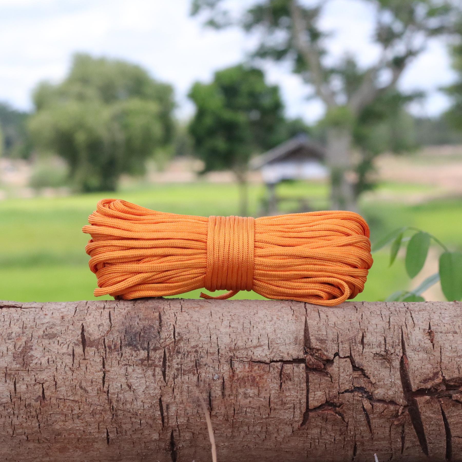 PARACORD PLANET 550lb Typ III Nylon Paracord - Neon Orange 100 Fuß | Mil-Spec Survival Seil