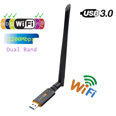 1200Mbps Dual Band 802.11ac USB 3.0 RTL8812BU Wireless-AC 1200 USB WIFI LAN Dongle อะแดปเตอร์เสาอากาศสำหรับแล็ปท็อปเดสก์ท็อป