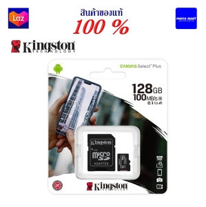 ภาพหน้าปกสินค้าเมมโมรี่การ์ดแท้Kingston microSD Card ความเร็ว 100MB/s ความจุ 128GB Class 10 ที่เกี่ยวข้อง
