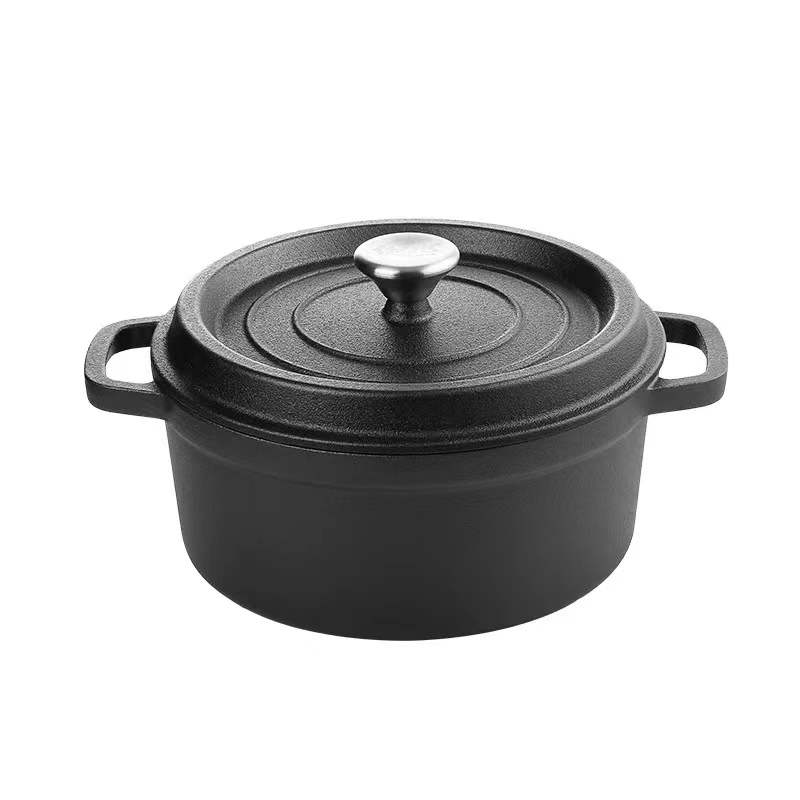 Thick cast iron stock pot Handmade Pork Iron Stew NonStick Casserole