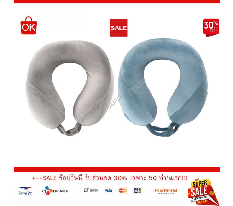 LifeBkk  HEALTH SHOP ของแท้ พร้อมส่ง Travel Blue หมอนรองคอ ม้วนเก็บได้ Tranquility Pillow - (มี 2 สี Gray & Blue) Neck pillow พกพา เดินทาง  ขายปลีก ขายส่ง รับตัวแทนจำหน่าย