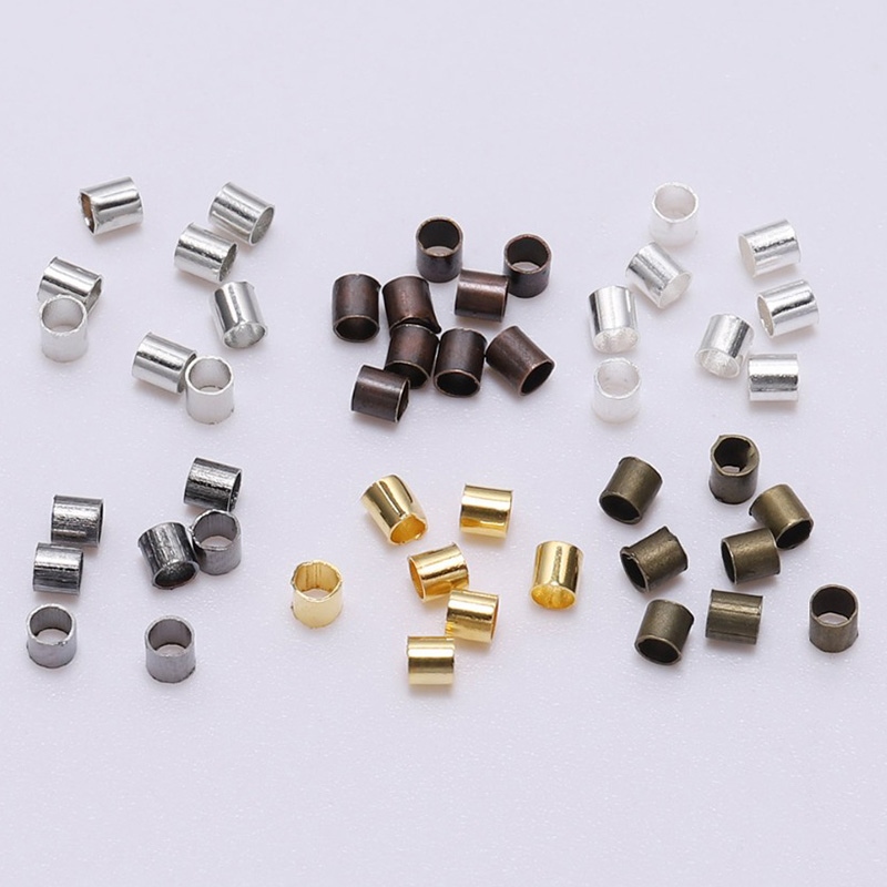 500pcs 7 Colors Micro Stopper Tube Loose Beads Dia 1.5mm 2mm 2.5mm Non