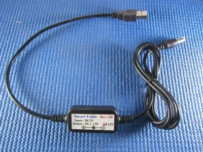 Smart Cable สายแปลงไฟUSB 5V เป็น 12V ขนาด DC 5.5*2.5,5.5*2.1 ยาว 1.2เมตร Max 8W