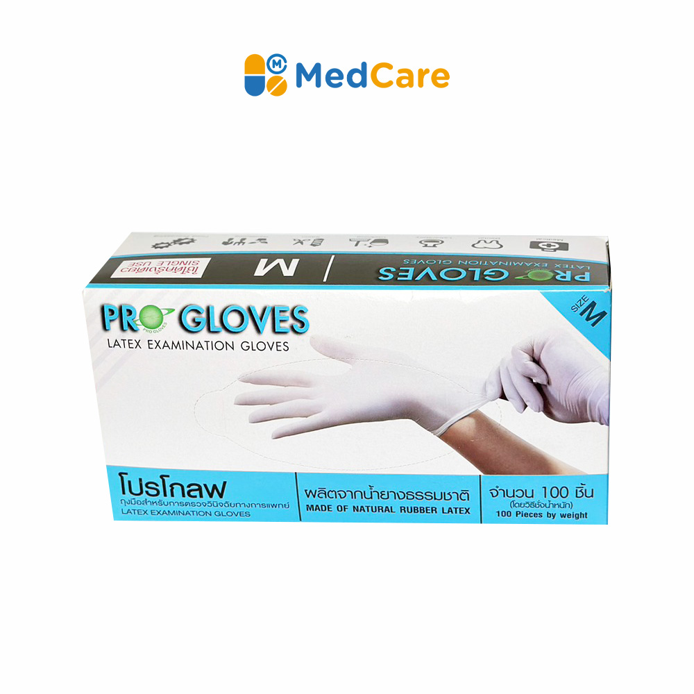 ถุงมือยางทางการแพทย์ โปรโกลฟ Proglove 100 ชิ้น | Lazada.co.th