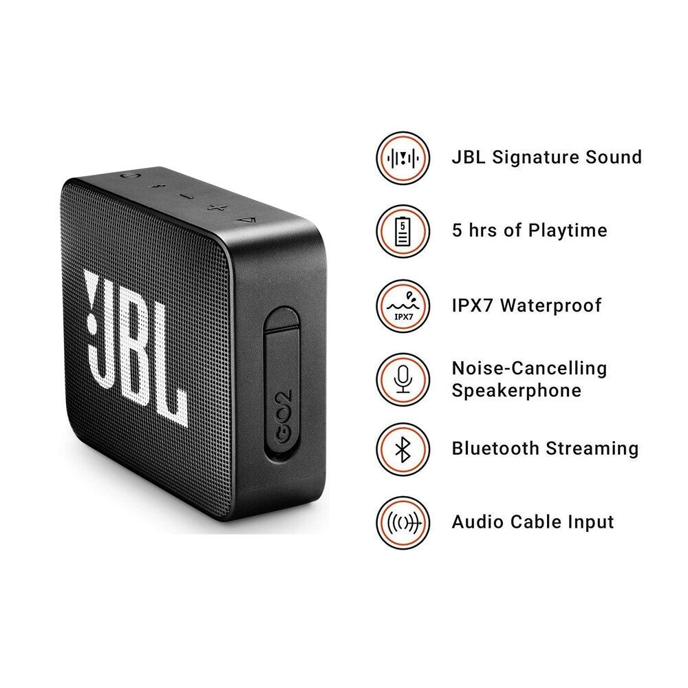 100Authenticลำโพง บลูทูธ JBL GO 2 Portable Wireless Bluetooth Speaker ...