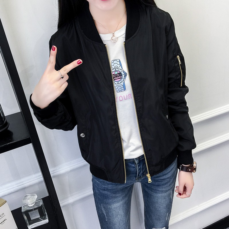 ashion Solid Loose Short Jacket Pocket Zipper Jacket hooded Outwear