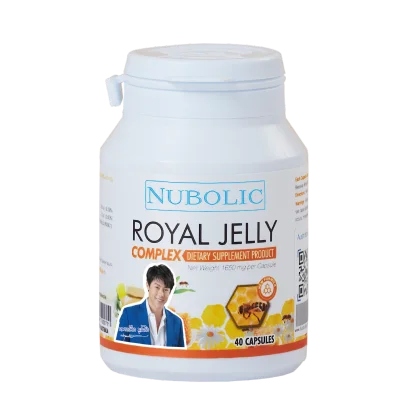 แท้100% Royal jelly nubolic รุ่นใหม่ นมผึ่งหมากปริญ นมผึ้งนูโบลิค นมผึ้ง 6% 40 เม็ด 1650 mg มี QR code