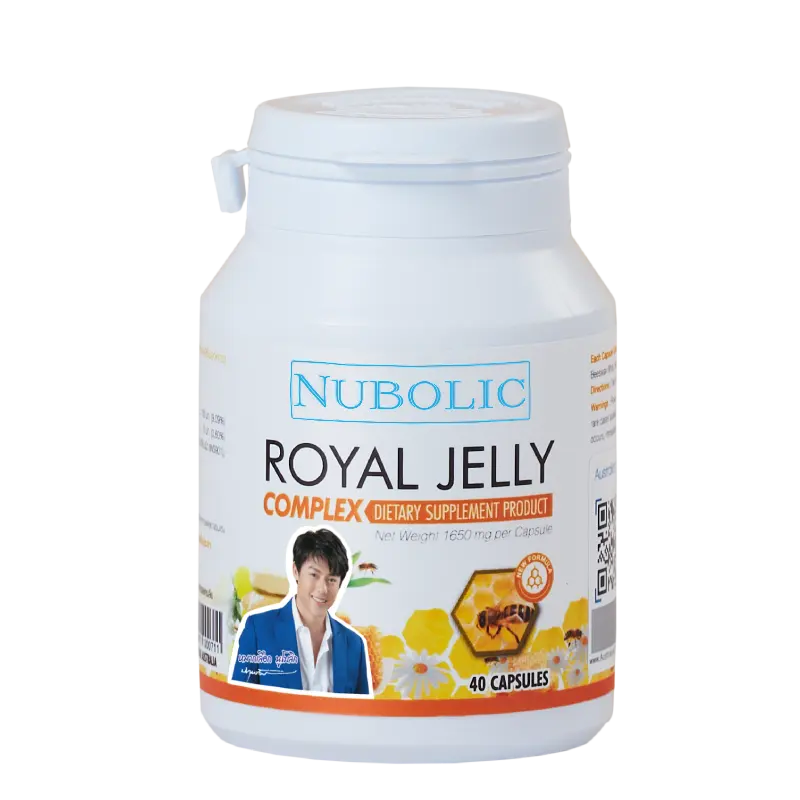 ภาพหน้าปกสินค้าแท้100% Royal jelly nubolic รุ่นใหม่ นมผึ่งหมากปริญ นมผึ้งนูโบลิค นมผึ้ง 6% 40 เม็ด 1650 mg มี QR code จากร้าน SuperWheyShop บน Lazada