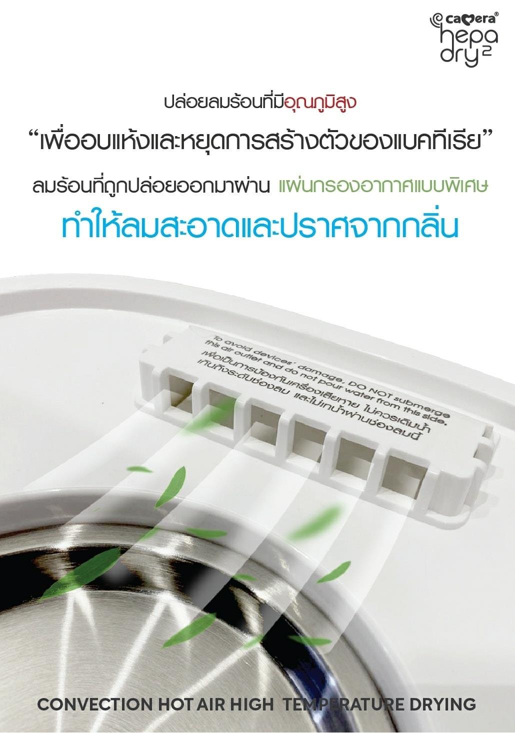 เครื่องนึ่งขวดนม เครื่องนึ่งขวดนมพร้อมอบแห้ง Camera Hepa Dry2