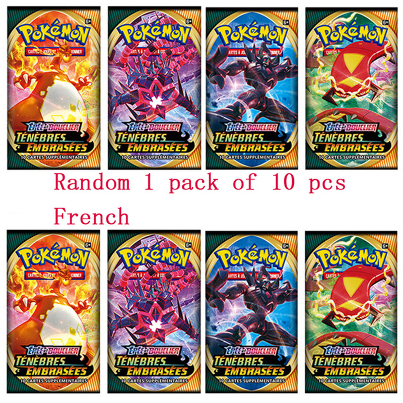 10/20PCS French Version Pokemon Cards V GX MEGA TAG TEAM EX Game