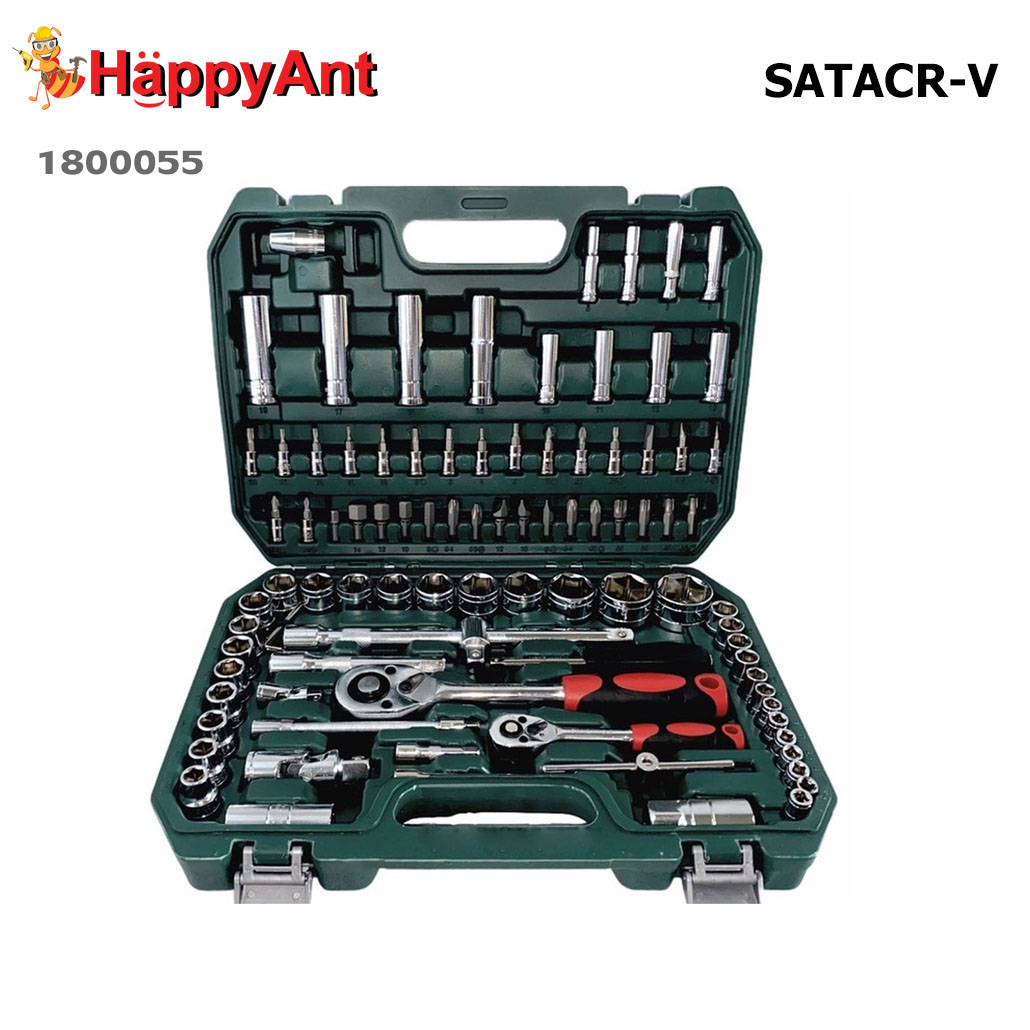 ชุดบล็อก 94 ตัว/ชุด SATACR-V 1/4"-1/2" - แฮปปี้แอนท์ - ThaiPick