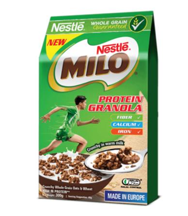 Milo Protein Granola ไมโล โปรตีน กราโนล่า ซีเรียล อาหารเช้า (Europe Imported) 300g.