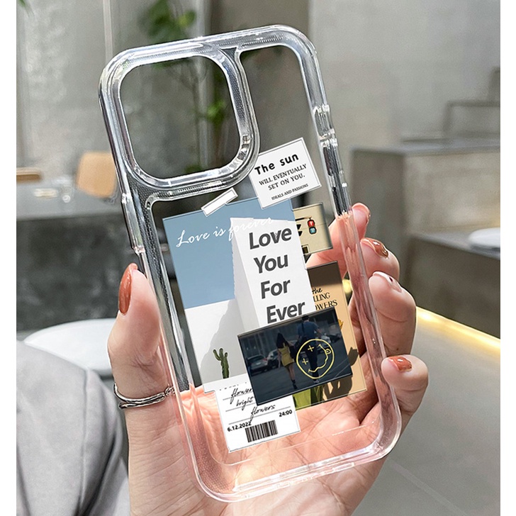 For IPhone 14 Pro Max IPhone Case Thickened TPU Soft Case Clear Case Shockproof Simple Style Compatible with For IPhone 13 Pro Max 11