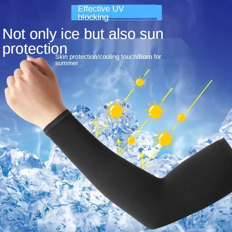 ปลอกแขนกันแดด  UV ปลอกแขน กันแสง UV แบบไม่หุ้มมือ Free size ปลอกแขนใส่ได้ทั้งชายและหญิง สำหรับ  กิจกรรมกลางแจ้ง มอเตอร์ไซค์ ขับรถ วิ่ง ตกปลา ใส่แล้วเย็น Cool Arm Sleeves UV Protection SP04