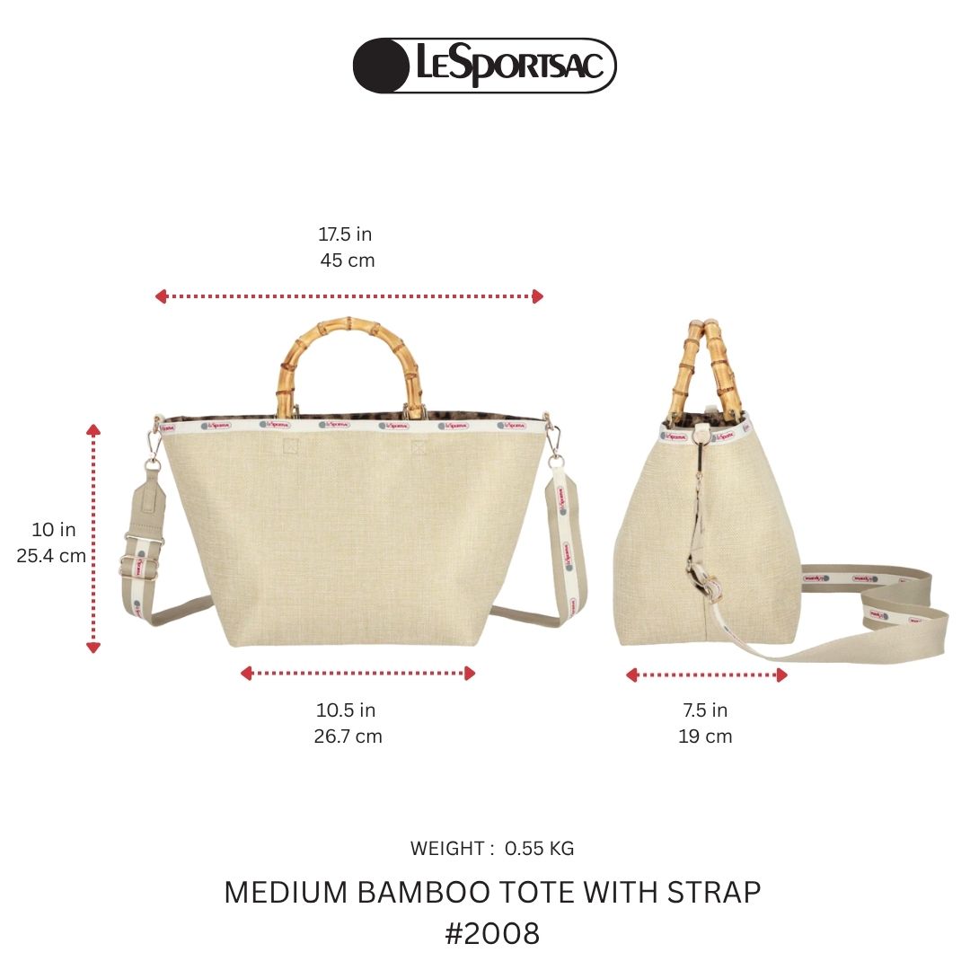 Lesportsac Med Bamboo tote W/ST bag กระเป๋าสะพายข้าง Style 2008