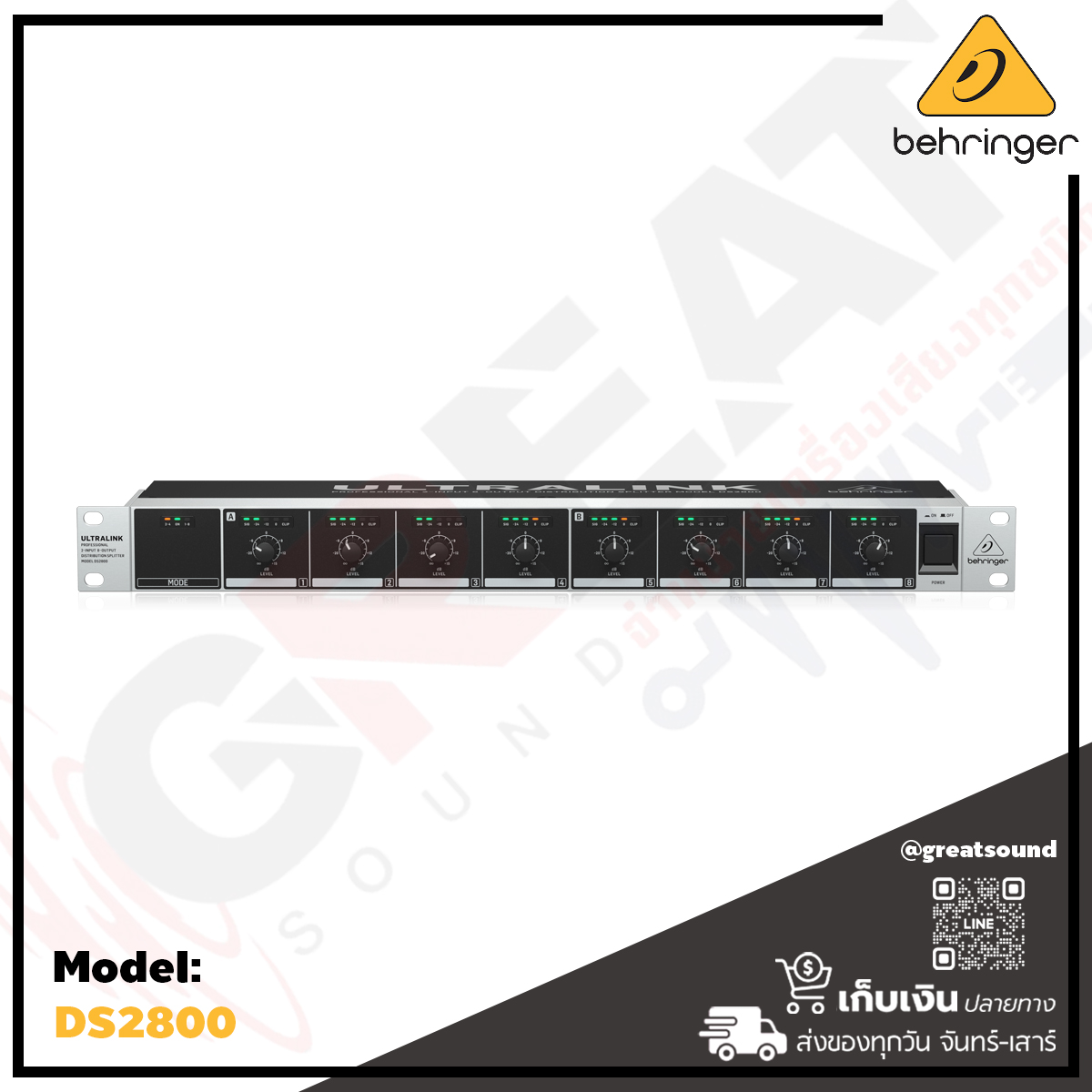 Behringer Flow 8 Behringer DS2800 Audio Splitter - 2 Input 8 Output ...