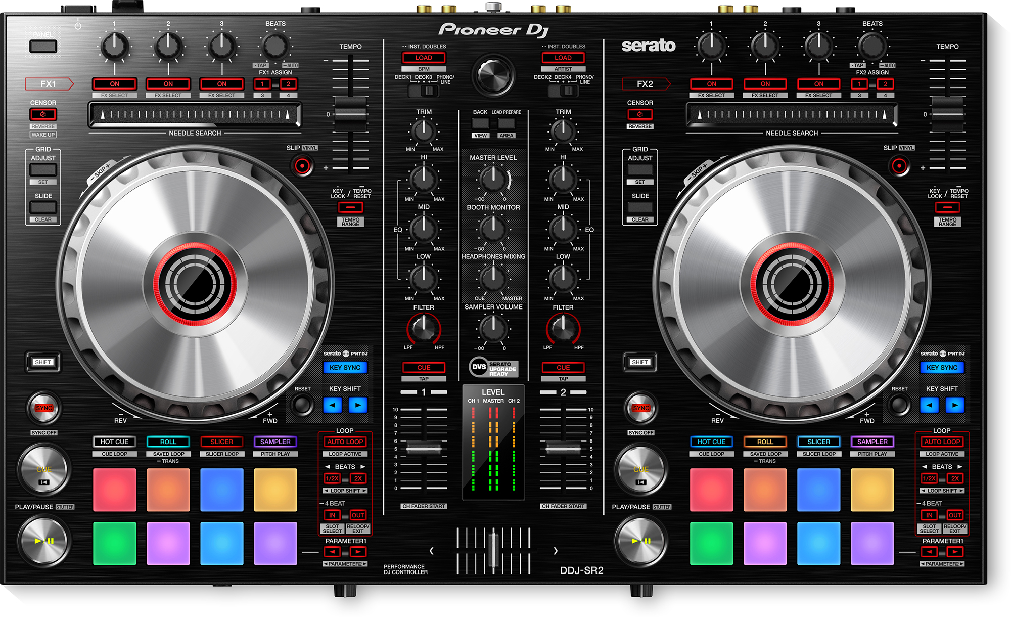 PIONEER : DDJ-SR2 Portable 2-channel controller for Serato DJ Pro เครื่องเล่นดีเจ