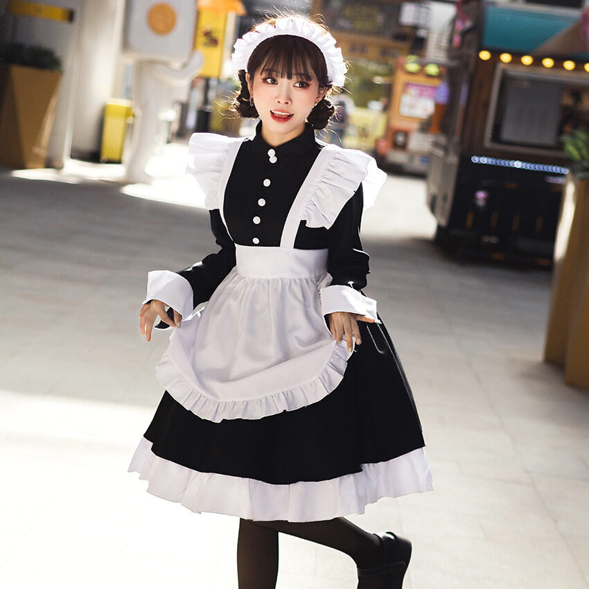 Maid Outfit Men Wear Cosplay Cute Japanese Lolita Dress Anime Maid Outfit  Loli Black Maid Dress Outfit Lolita | Fruugo KR